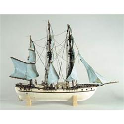 Lot #  825:  WOOD SHIP MODEL.