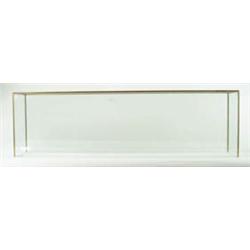 Lot #  830:  SMALL GLASS DISPLAY CASE FOR SHIP MODEL AND NON-MATCHING STAND.