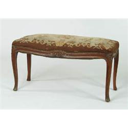 Lot #  848:  FRENCH STYLE CARVED BENCH.