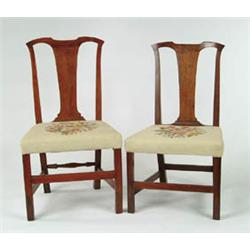 Lot #  849:  TWO SIMILAR CHIPPENDALE SIDE CHAIRS.