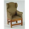 Image 1 : Lot #  863:  EARLY CANADIAN UPHOLSTERED WING CHAIR.