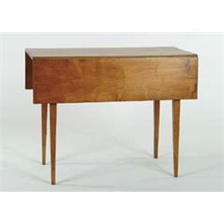Lot #  865:  HEPPLEWHITE MAPLE DROP LEAF PEMBROKE TABLE.
