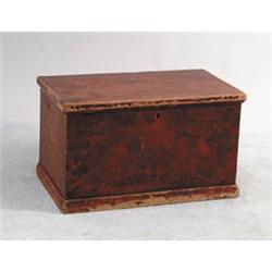Lot #  865B.:  PAINT DECORATED STORAGE BOX.
