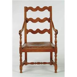 Lot #  871:  CANADIAN LADDERBACK ARMCHAIR.