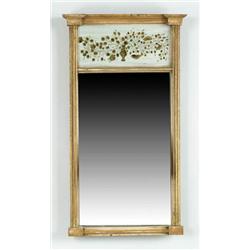 Lot #  874:  EGLOMISE PANEL FEDERAL MIRROR.