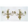 Image 1 : Lot #  880:  PAIR OF THREE BRANCH WALL CANDLE SCONCES.