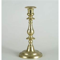 Lot #  881:  HEAVY BRASS CANDLESTICK.