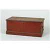Image 1 : Lot #  885:  RED PAINTED STORAGE BOX.