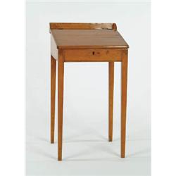 Lot #  890:  SMALL SIZE TALL PINE SCHOOL MASTER’S DESK.