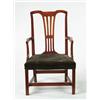 Image 1 : Lot #  913:  CHIPPENDALE MAHOGANY ARMCHAIR.