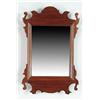 Image 1 : Lot #  942:  SMALL MAHOGANY CHIPPENDALE MIRROR.