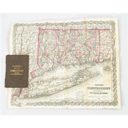Lot #  946:  POCKET MAP OF CONNECTICUT.