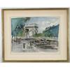 Image 1 : Lot #  974:  SIGNED (French, 20th C) “L’ARC DE TRIUMPH, PARIS”.
