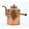 Image 1 : Lot #  1010:  SIDE HANDLED COPPER TEAPOT.