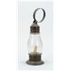 Image 1 : Lot #  1014:  TIN AND GLASS CANDLE LANTERN.