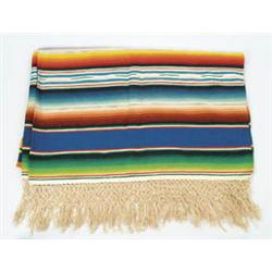 Lot #  1025:  COLORFUL INDIAN STYLE BLANKET/RUG.