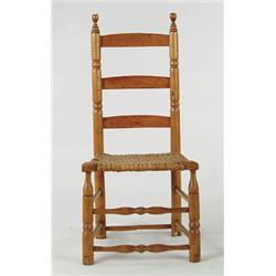Lot #  1033:  LADDERBACK SIDE CHAIR.