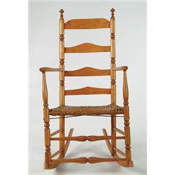 Lot #  1034:  EARLY LADDERBACK ARMED ROCKER.