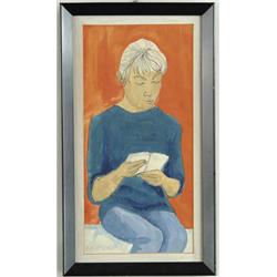 Lot #  1037:  RICHARD (American, 20th Century) THE BOOK READER.