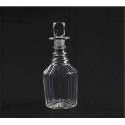 Lot #  1039:  STOPPERED CUT GLASS DECANTER.