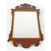 Image 1 : Lot #  1042:  SMALL MAHOGANY CHIPPENDALE MIRROR.