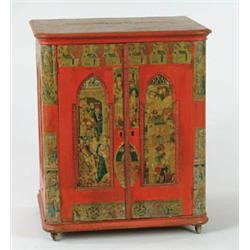 Lot #  1054:  TWO DOOR GOTHIC STYLE CABINET.