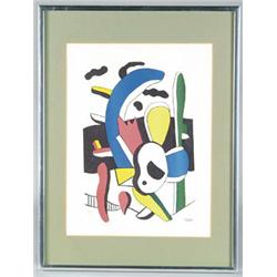 Lot #  1059:  AFTER FERNAND LEGER (French, 1881-1955) ABSTRACT.