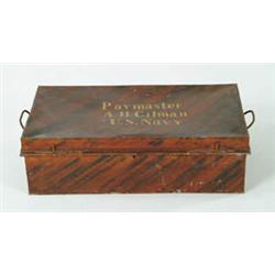 Lot #  1068:  PAINTED TIN TRUNK.