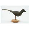 Image 1 : Lot #  1078:  FOLK ART CARVED AND PAINTED BLACK BIRD.