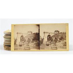 Lot #  1086:  LOT OF FORTY-FOUR STEREOPTIC CARDS.
