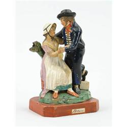 Lot #  1091:  POTTERY FIGURAL GROUP.