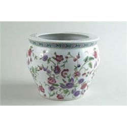 Lot #  1094:  MODERN PORCELAIN GOLDFISH BOWL.