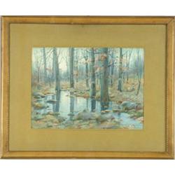 Lot #  1098:  D.F. ANDERSON (American, 20th Century) FOREST POOL.