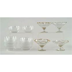 Lot #  1101:  LOT OF SIXTEEN GLASS TABLE ARTICLES.