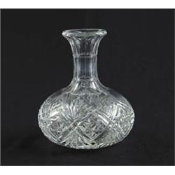 Lot #  1102:  CUT GLASS DECANTER.