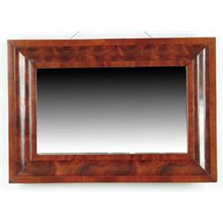 Lot #  1103:  EMPIRE OGEE MAHOGANY RECTANGULAR MIRROR.