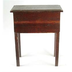Lot #  1109:  SMALL OAK LIFT TOP STAND.