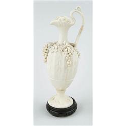 Lot #  1120:  PARIAN EWER WITH GRAPE DESIGN.