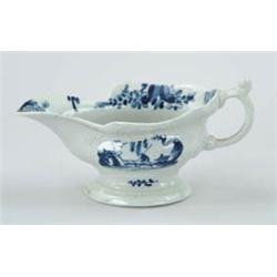 Lot #  1121:  FINE EARLY ENGLISH DELFT SAUCE BOAT.