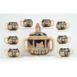 Lot #  1130:  NINE PIECE GERMAN PUNCH SET.