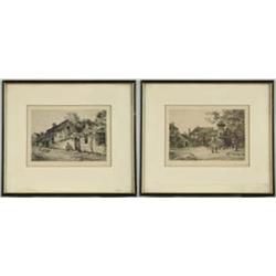 Lot #  1132:  PAIR OF FRAMED FRENCH ENGRAVINGS.