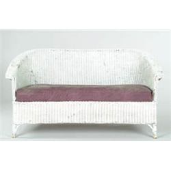 Lot #  1134:  TWO PIECE WICKER PARLOR SET.