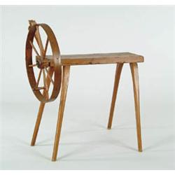 Lot #  1135:  UNUSUAL ANTIQUE SPINNING WHEEL.