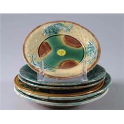 Lot #  1138:  LOT OF SIX MAJOLICA PLATES.