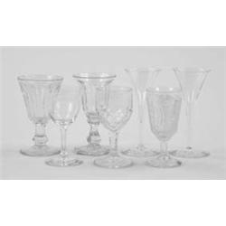 Lot #  1145:  LOT OF FOURTEEN WINE GLASSES.