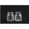 Image 1 : Lot #  1151:  PAIR OF CUT GLASS JARS.