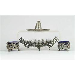 Lot #  1155:  FOUR SILVER ARTICLES.