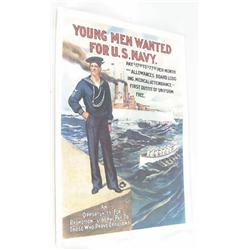 Lot #  1164:  REPRODUCTION NAVY RECRUITMENT POSTER.