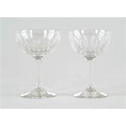 Lot #  1171:  SET OF EIGHTEEN CUT CLEAR GLASS WINES.