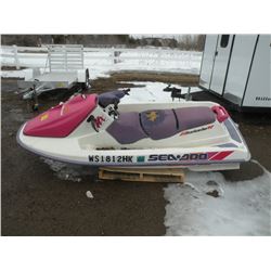 1993 Bombardier GTX 9'11" jetski -no tether, running condition unknown   SN#-ZZN70555K293